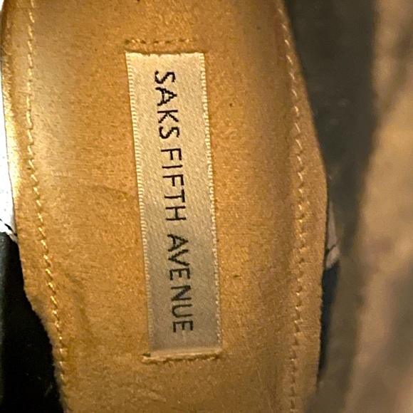 Saks Fifth Avenue Black Suede Booties, LIKE NEW! - Picture 4 of 7